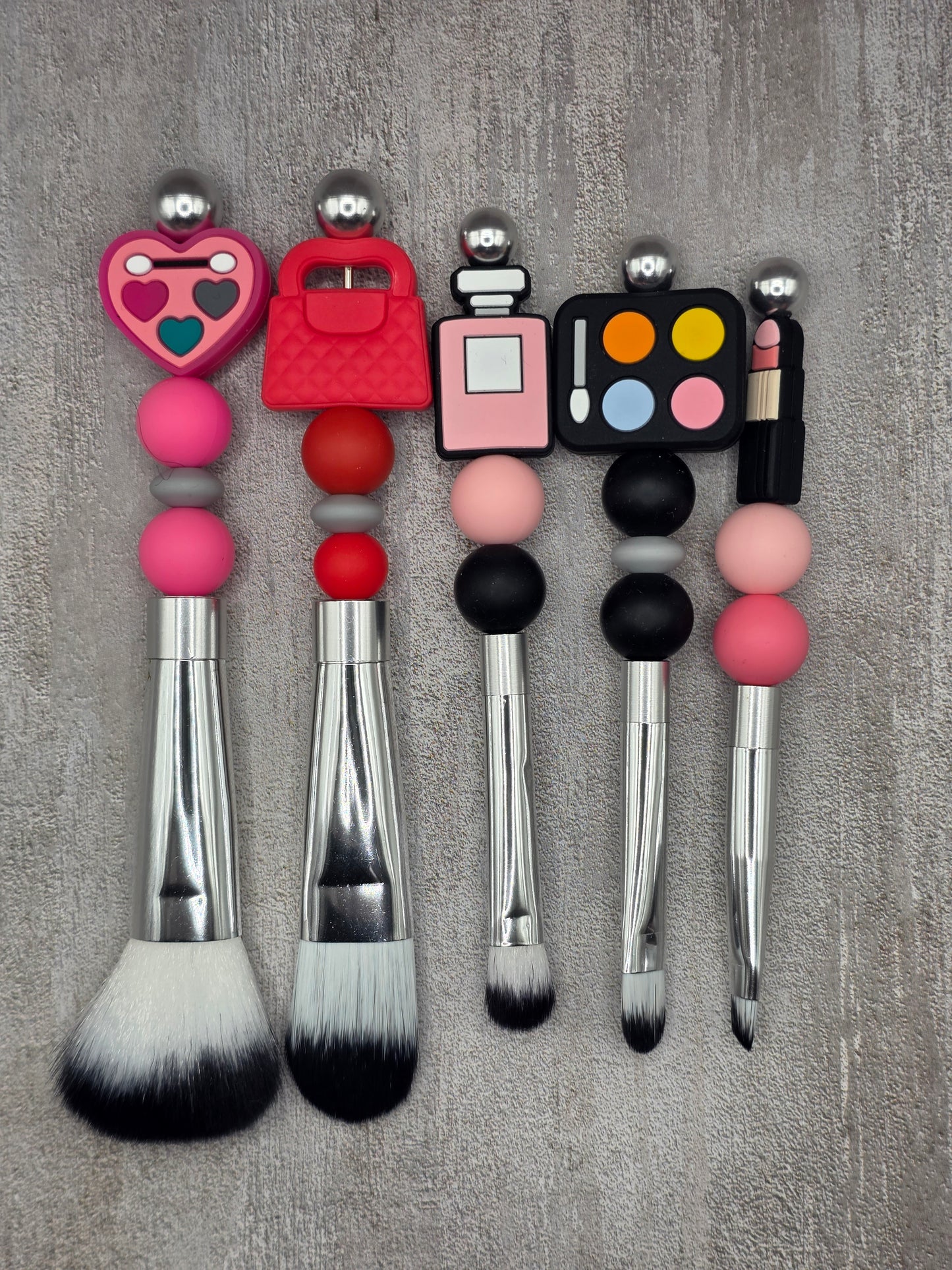 Beaded Makeup Brush Set