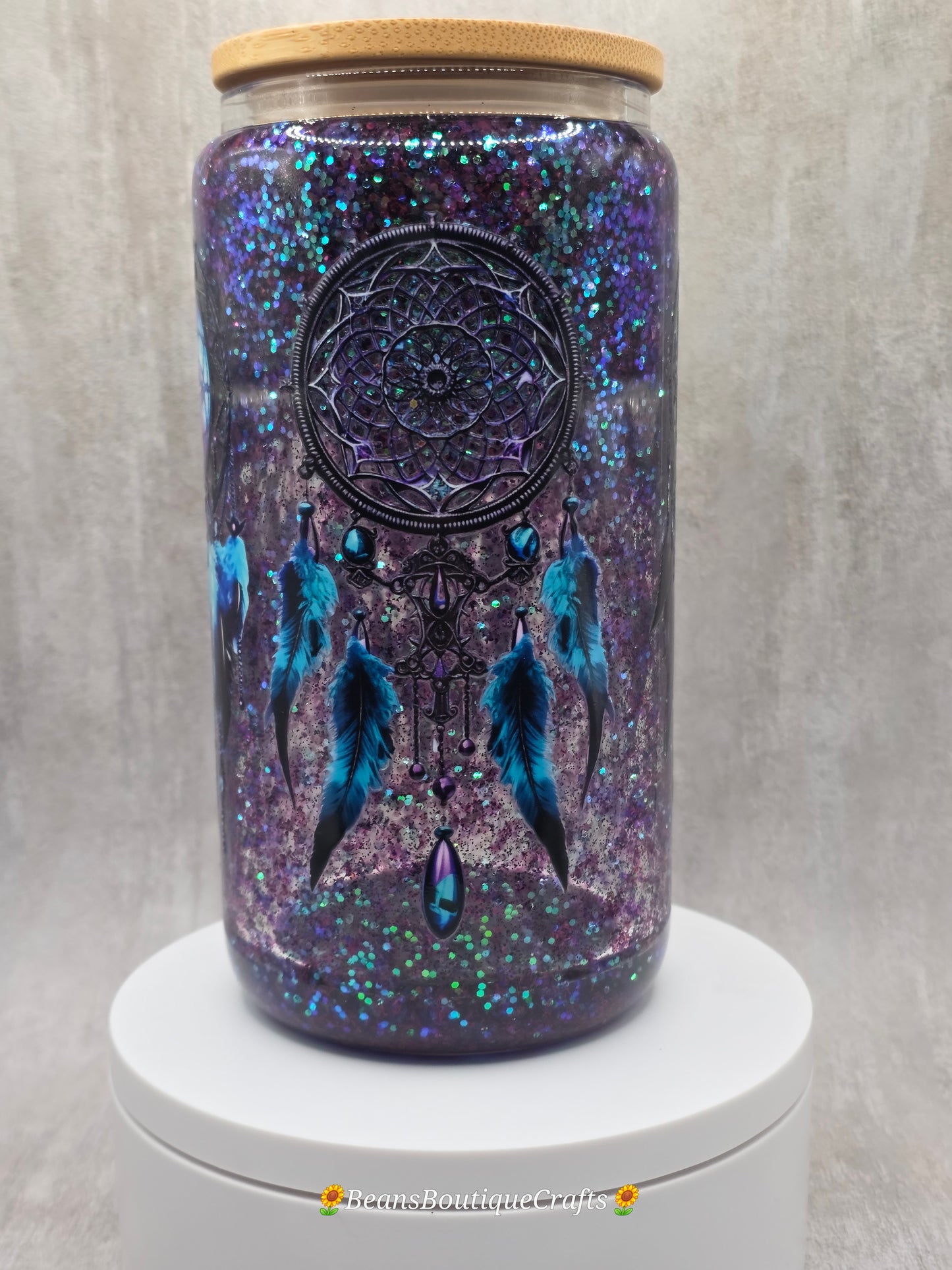 16oz Glitter Snow Globe Tumbler