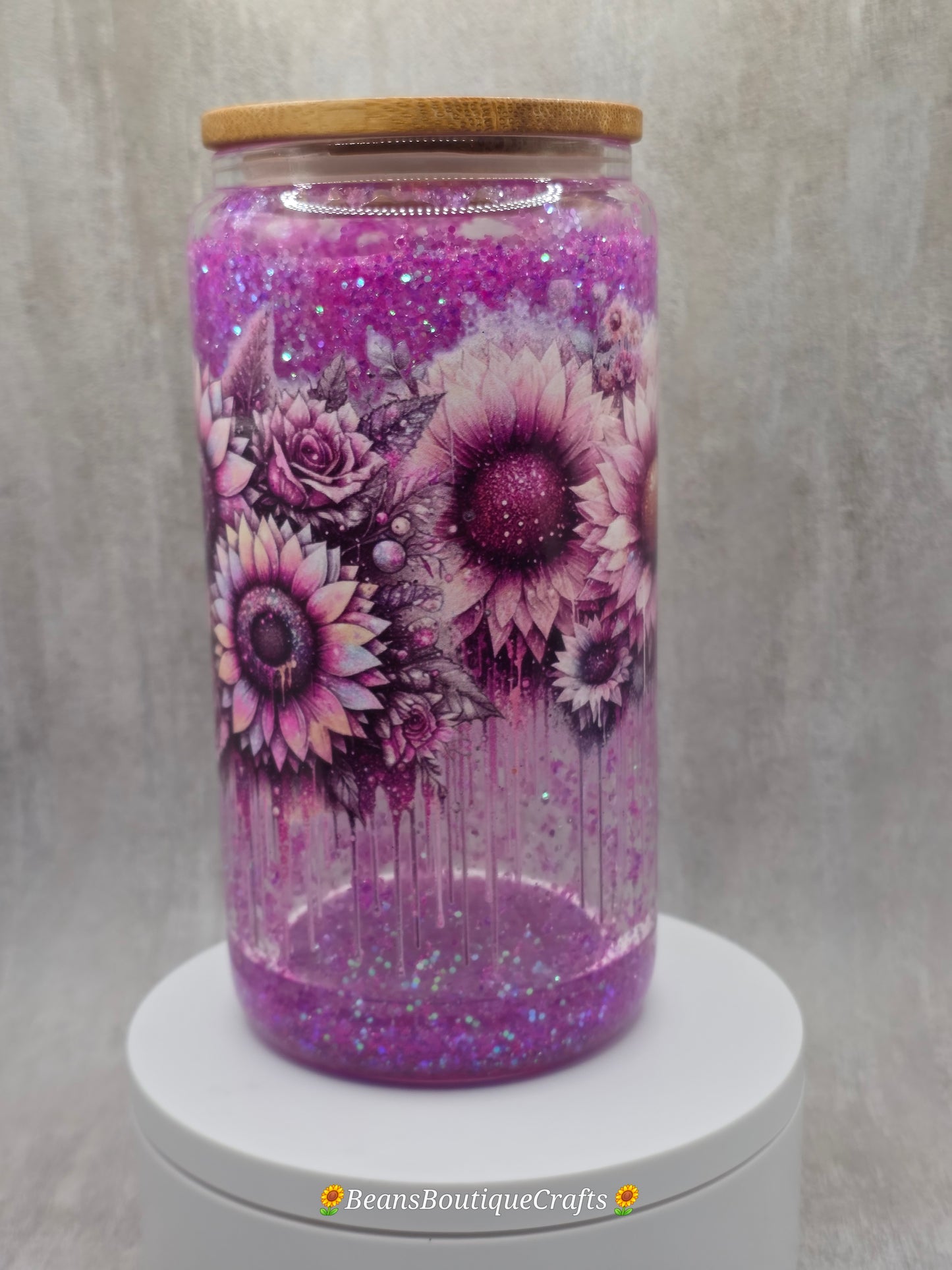 16oz Glitter Snow Globe Tumbler