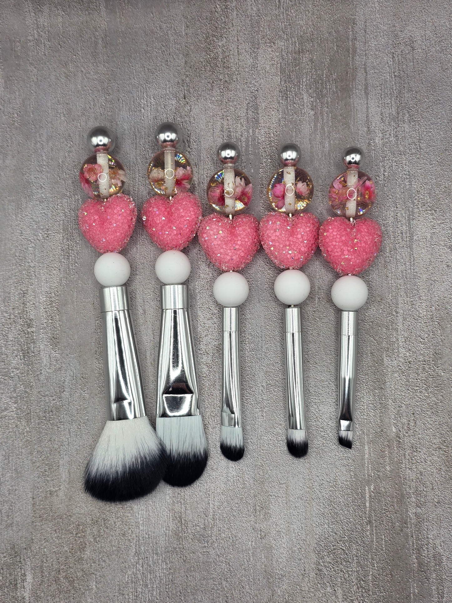 Beaded Makeup Brush Set