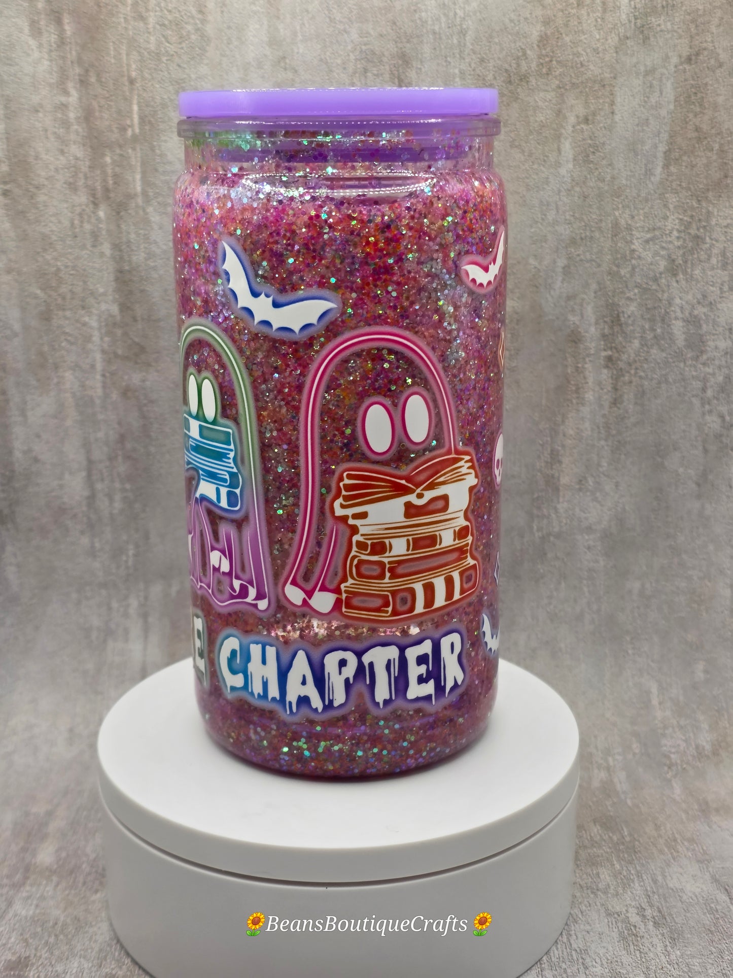 16oz Glitter Snow Globe Tumbler