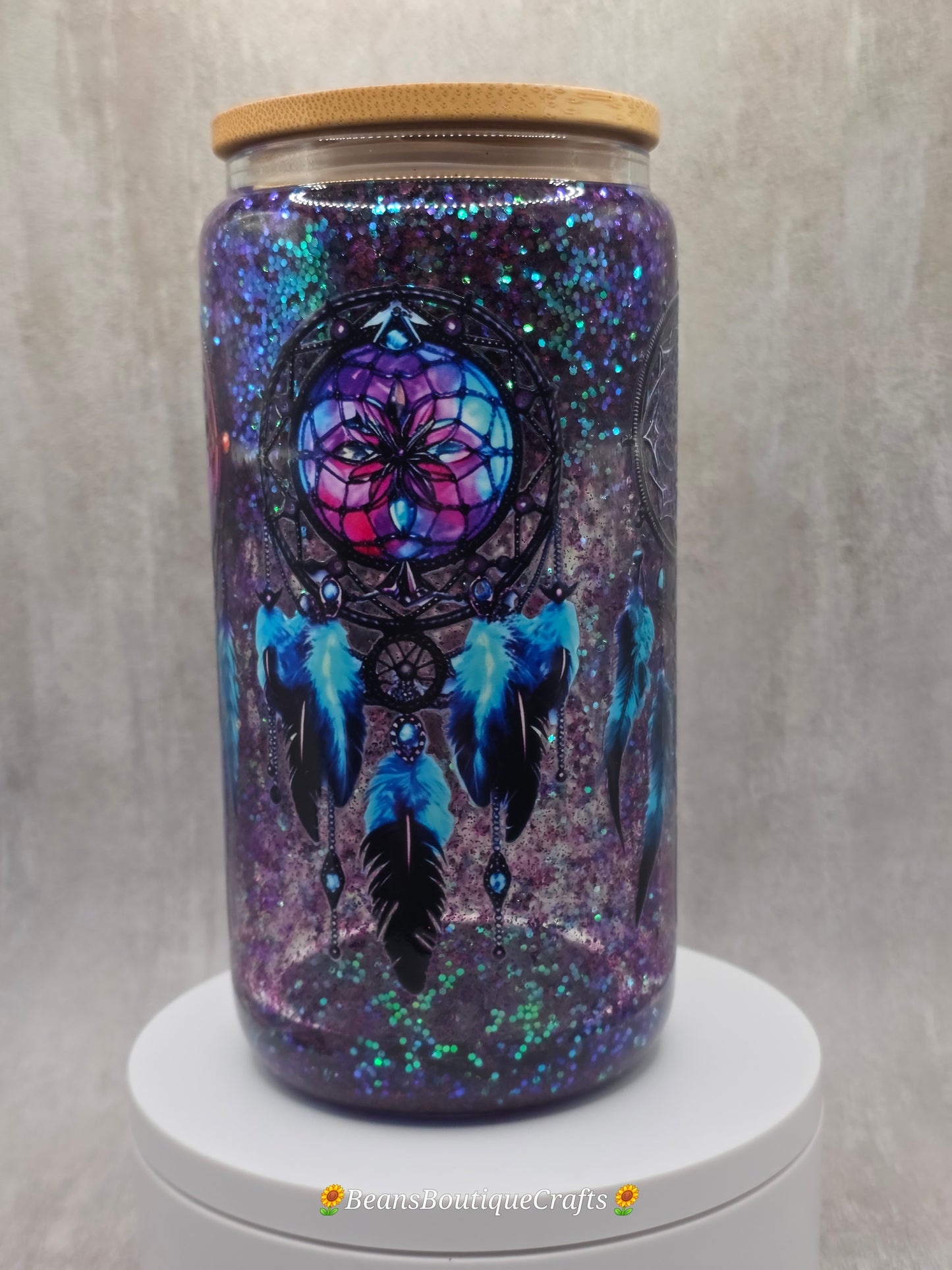 16oz Glitter Snow Globe Tumbler