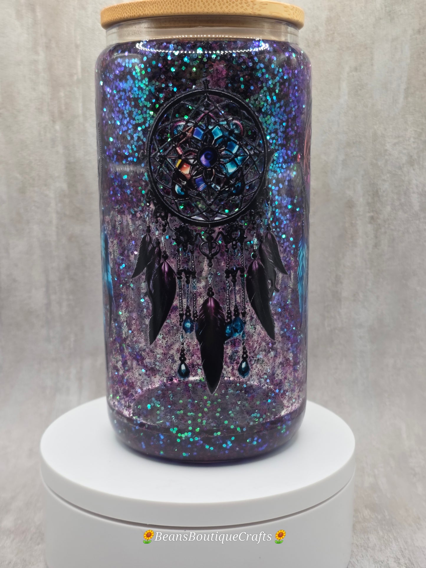 16oz Glitter Snow Globe Tumbler