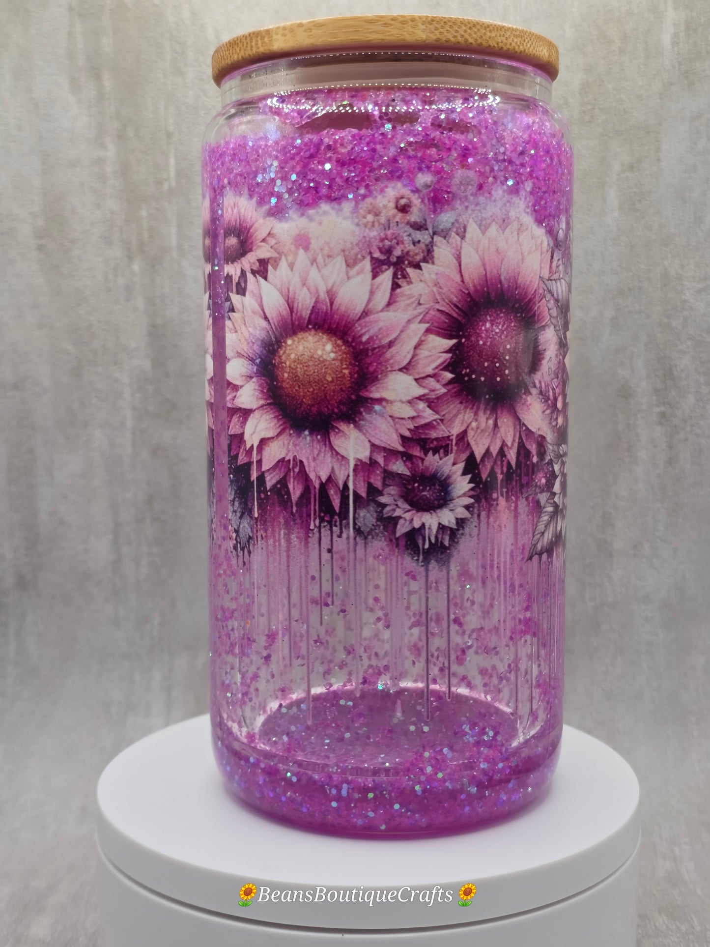 16oz Glitter Snow Globe Tumbler