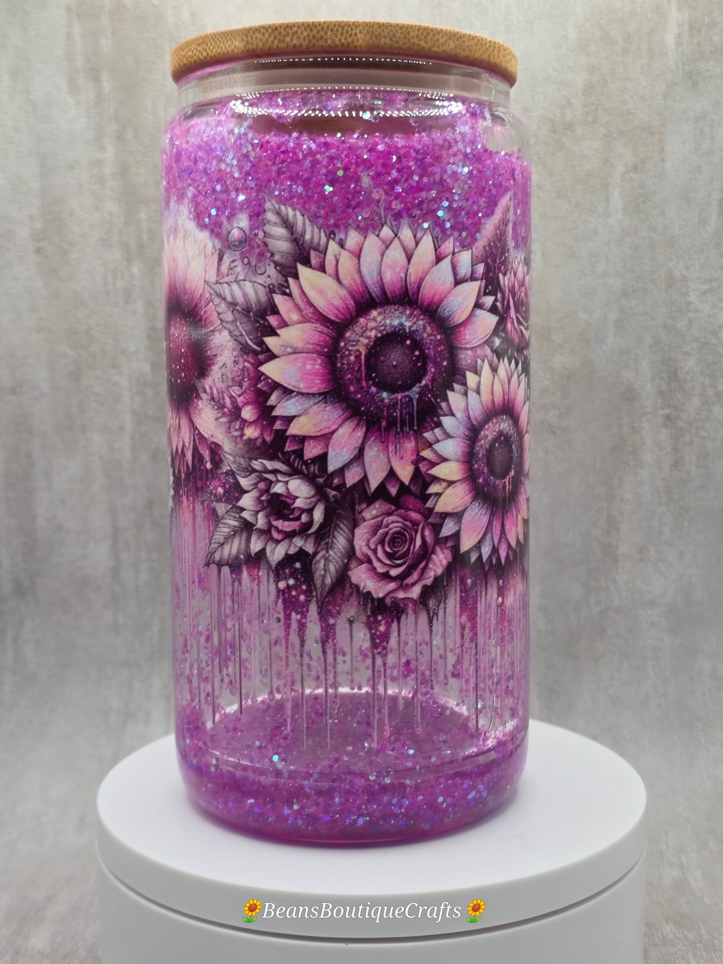 16oz Glitter Snow Globe Tumbler