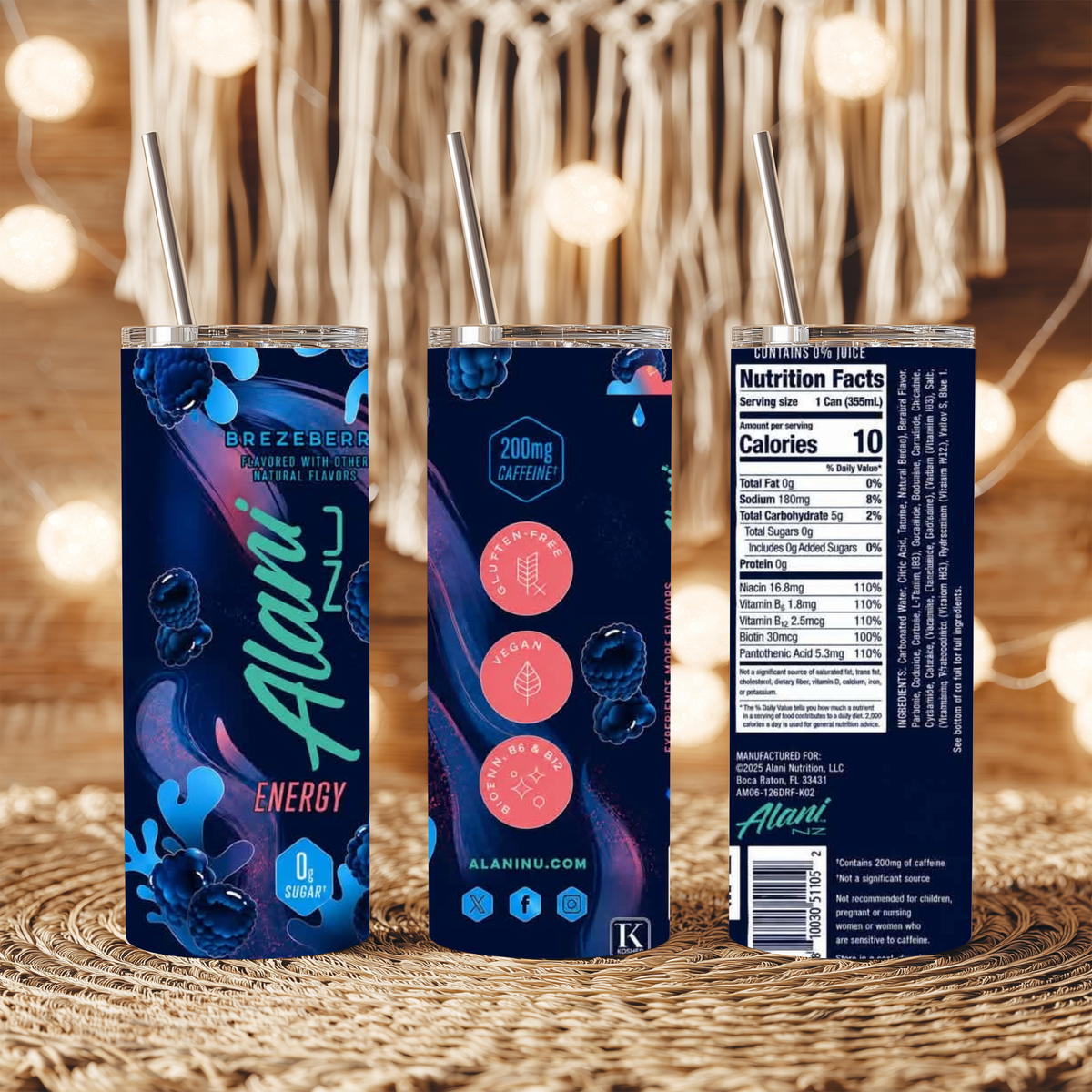 20oz Tumbler - Alani Breezeberry Design