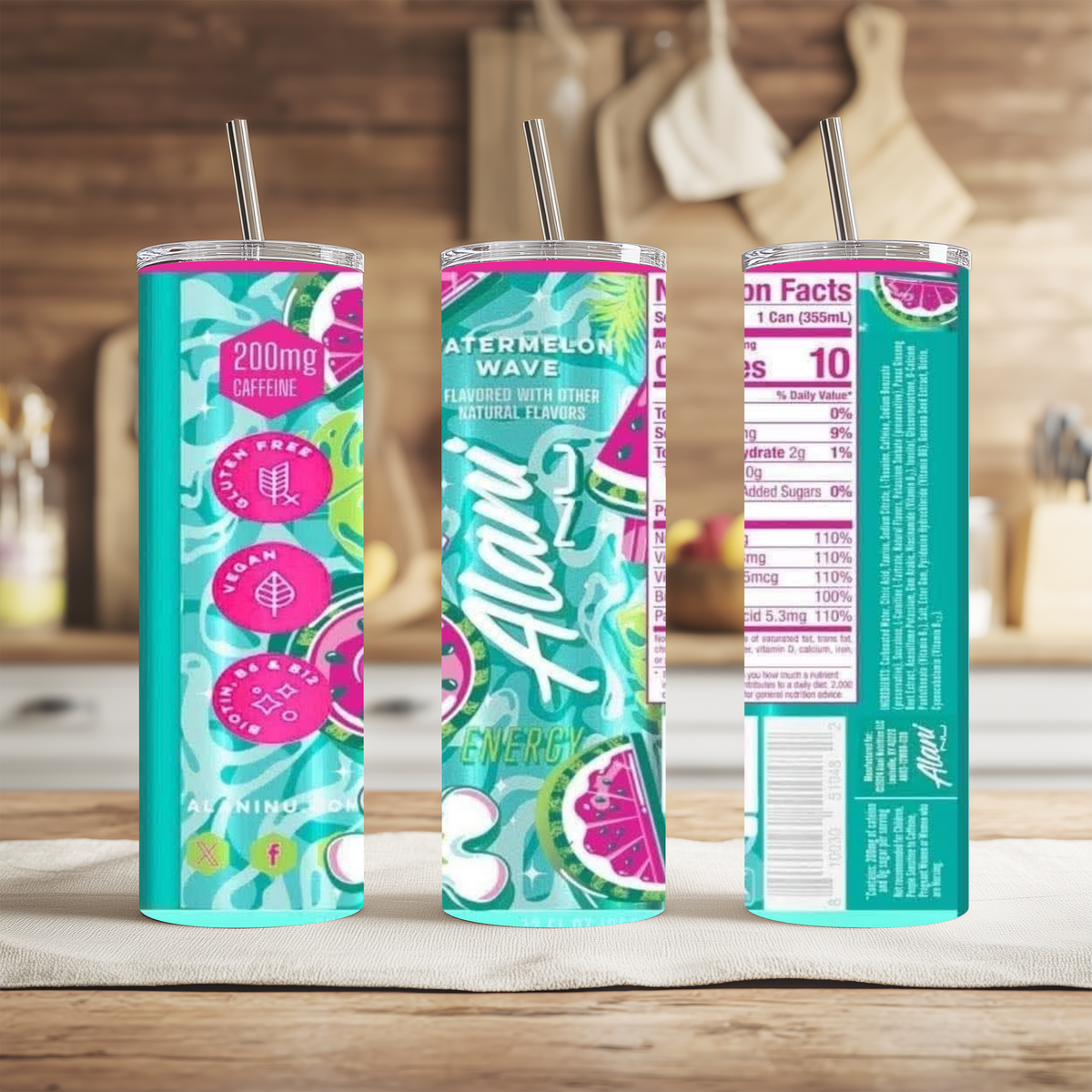 20oz Tumbler - Alani Watermelon Design