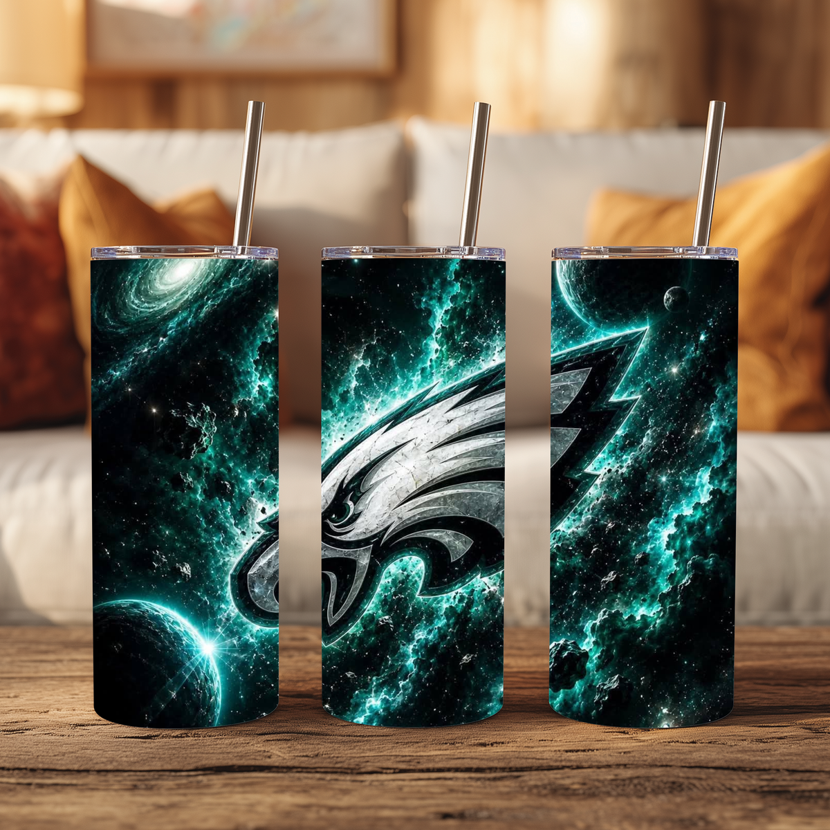 20oz Tumbler Eagles Galaxy Design