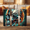 20oz Tumbler - Eagles 3D Skull Design