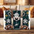 200z Tumbler - Philadelphia Eagles - Highland Cow Design