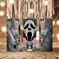 20oz Tumbler - Ghostface Sugar Skull Design
