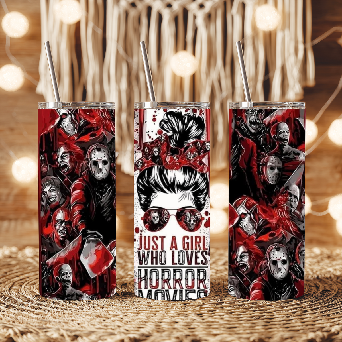 20oz Tumbler - Girl Loves Horror