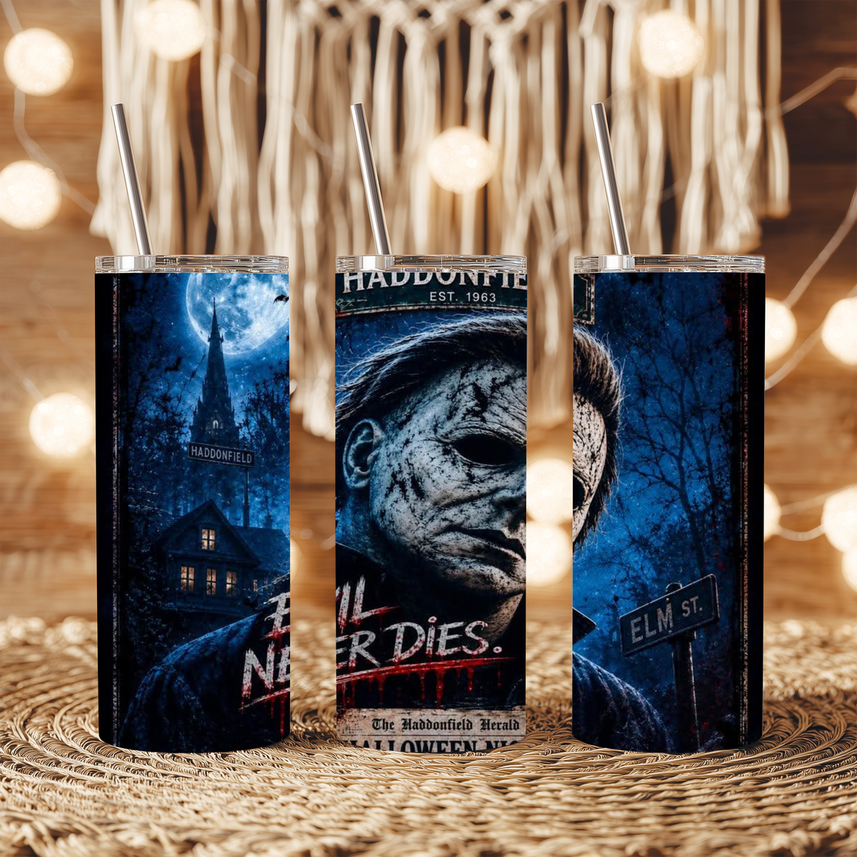 20oz Tumbler - Michael Myers Evil Never Dies Design