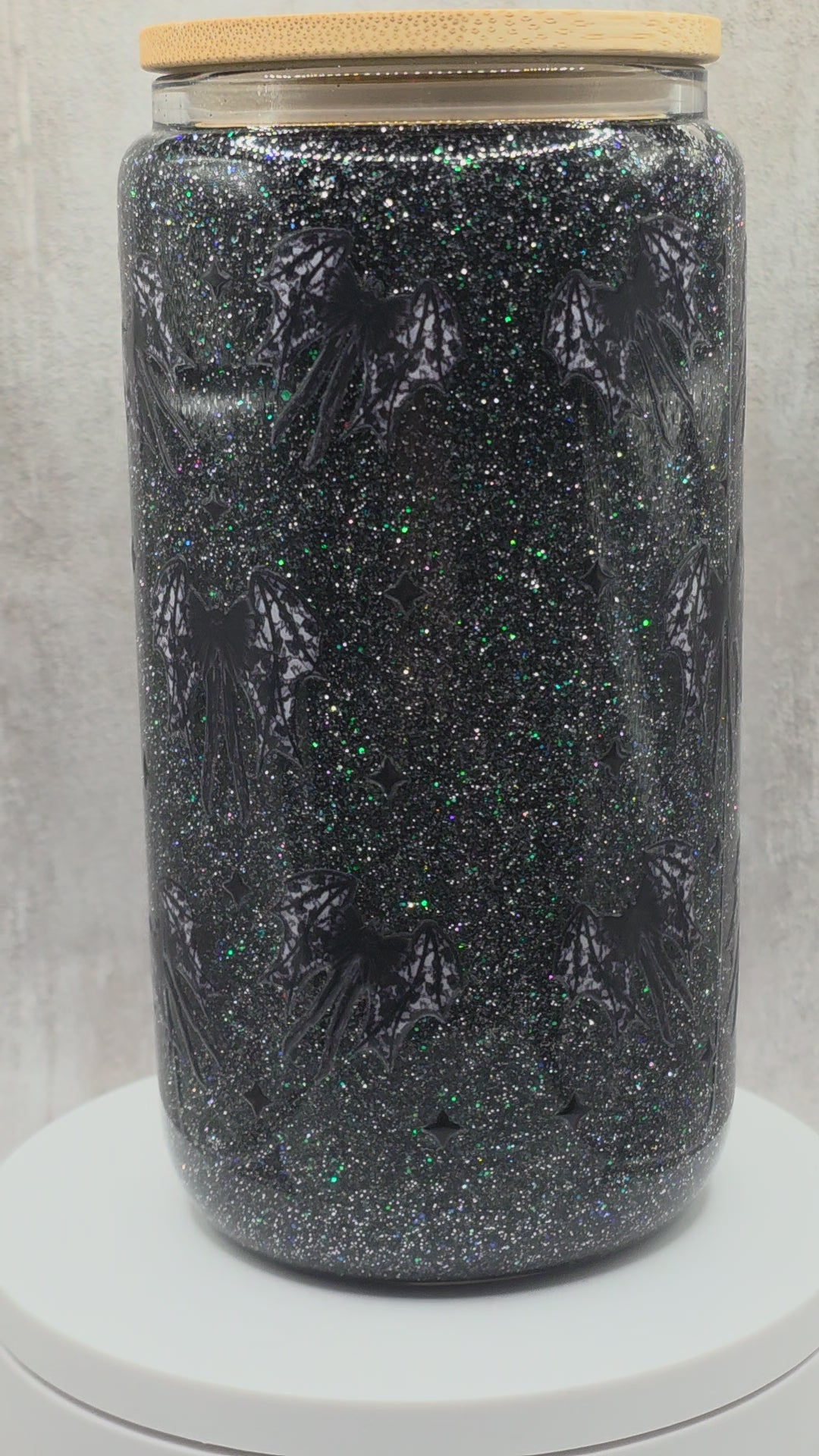 16oz Glitter Snow Globe Tumbler
