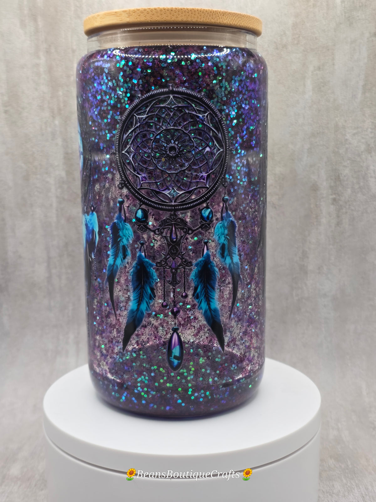 16oz Glitter Snow Globe Tumbler