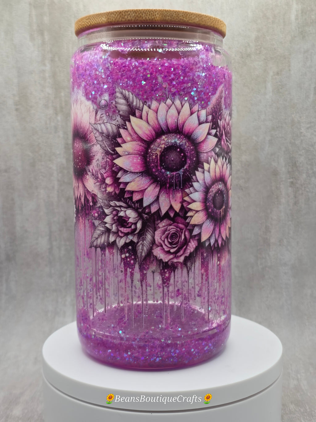 16oz Glitter Snow Globe Tumbler